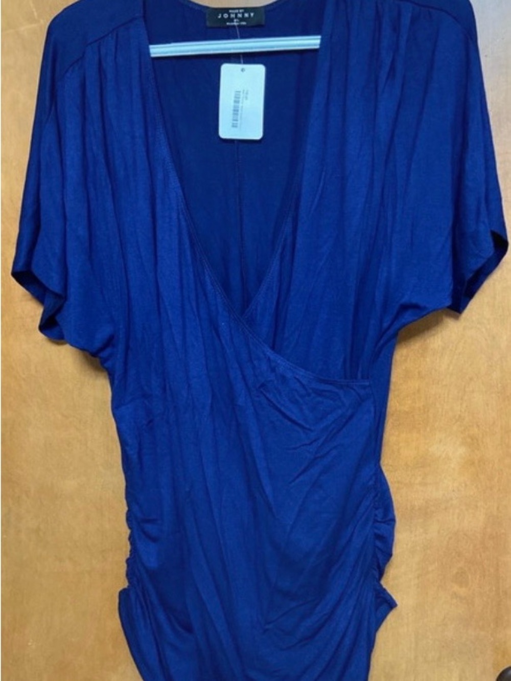Cato Royal Blue V-Neck Wrap-Style Women's Top